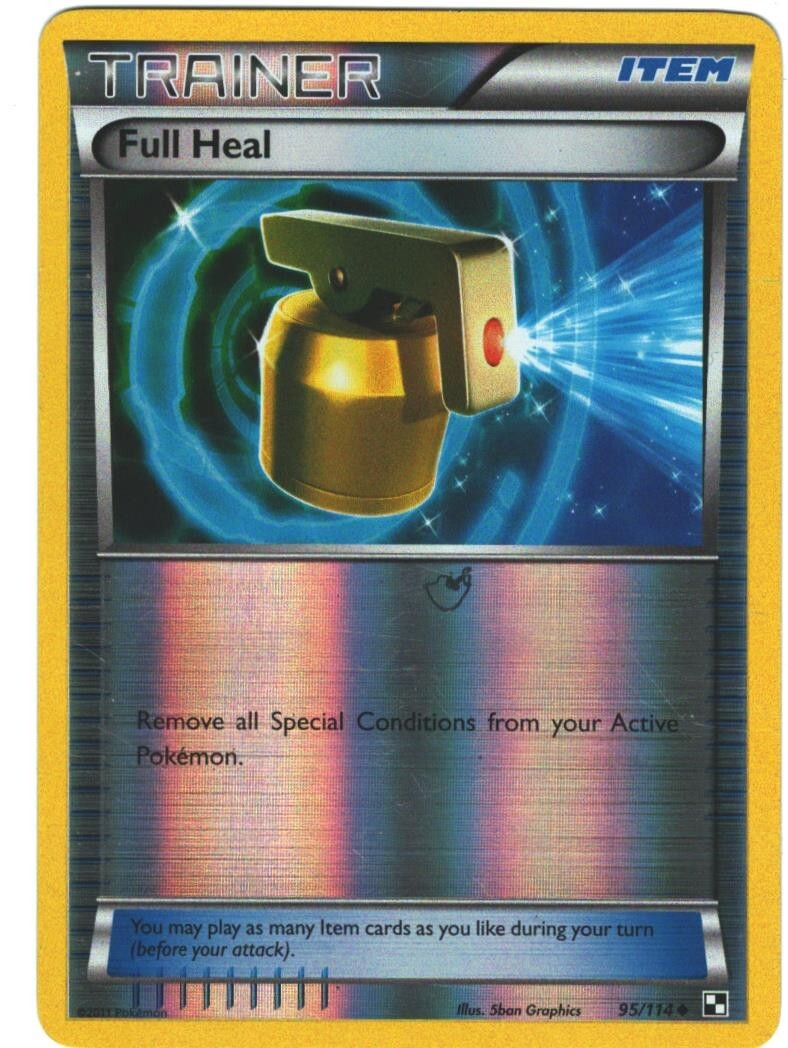 Full Heal 95/114 Black & White Reverse Holo Uncommon Pokémon TCG