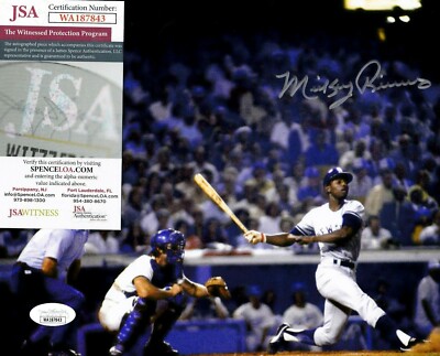 Mickey Rivers Rookie Card MICKEY RIVERS NEW YORK YANKEES JSA AUTHENTICATED ACTION SIGNED 8x10 | eBay