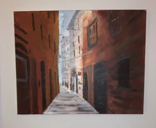 🆕2️⃣0️⃣2️⃣0️⃣Acrylic Painting🖼Of A Italian🇭🇺Street🛣Scene‼️