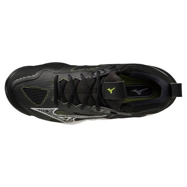 Mizuno Volleyball Shoes WAVE MOMENTUM 3 Black/White/Green V1GA2312