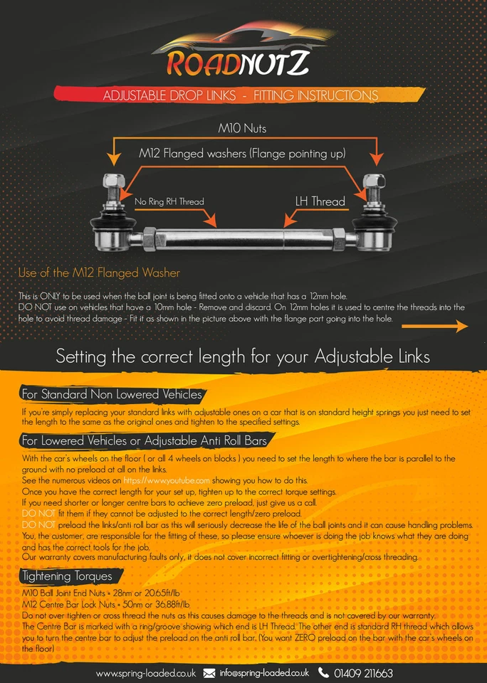 Kit de eslabones de caída ajustables RoadNutz delanteros de 3 barras para monovolumen Seat Altea (5P1) 2004 encendido Foto 4 de 4
