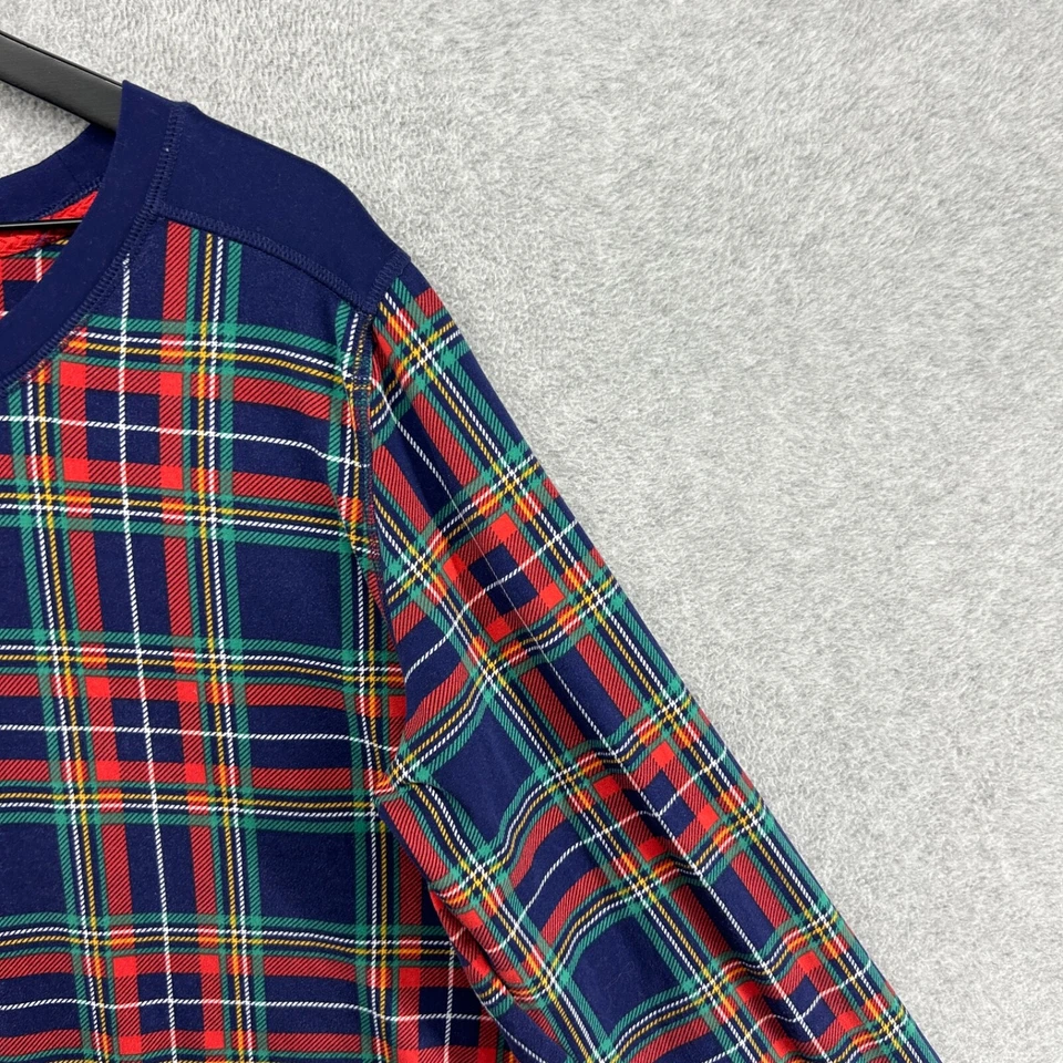 Camisa Cuddl Duds para mujer talla 1X azul a cuadros manga larga polar salón Foto 3 de 4