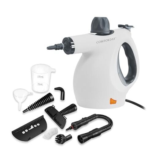 Handheld Steam Cleaner, Multi-Purpose Steamer Cleaner with 9 Accessories,