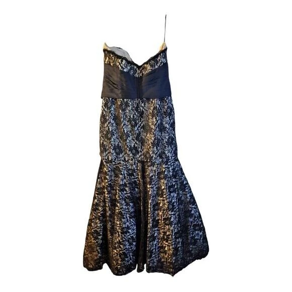 DISNEY FOREVER ENCHANTED Black/Nude Strapless Lace Ball Gown - Size 20 - Image 2 of 4