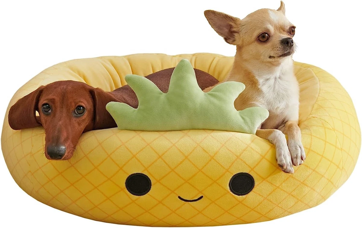 Ultrasoft 24 Inch Squishmallows Pet Bed Maui Pineapple Design