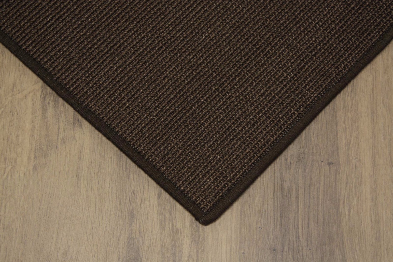 Sisal Tapis Surfile Boucle Sisal 100 200x200cm Braun Fonce