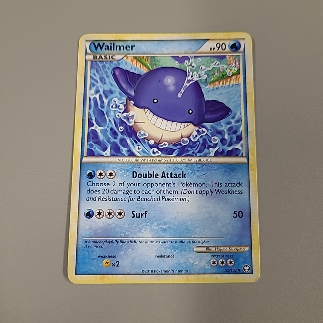 Wailmer 52/102 Pokemon TCG Card 2010 HS Triumphant Non-Holo HP
