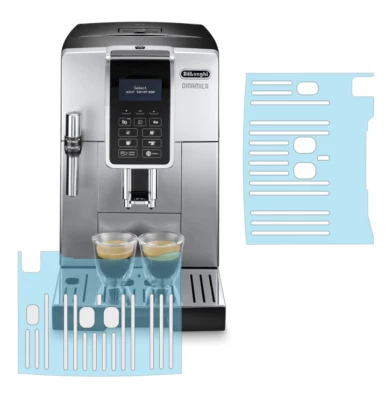 SCHUTZFOLIEN-LOEW 3 x Schutzfolie für DeLonghi Dinamica - 350.15 - 350.35 - 358.15 - Kratzschutz -