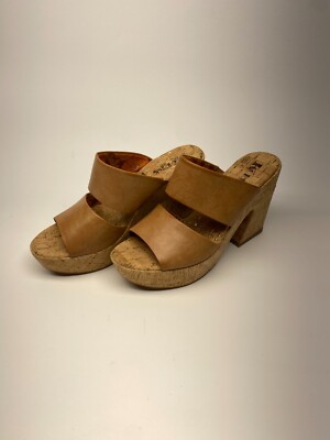 Korks Kork Ease Women Dezi Sandals Platform Brown  Strappy Chunky Heel Sz 10