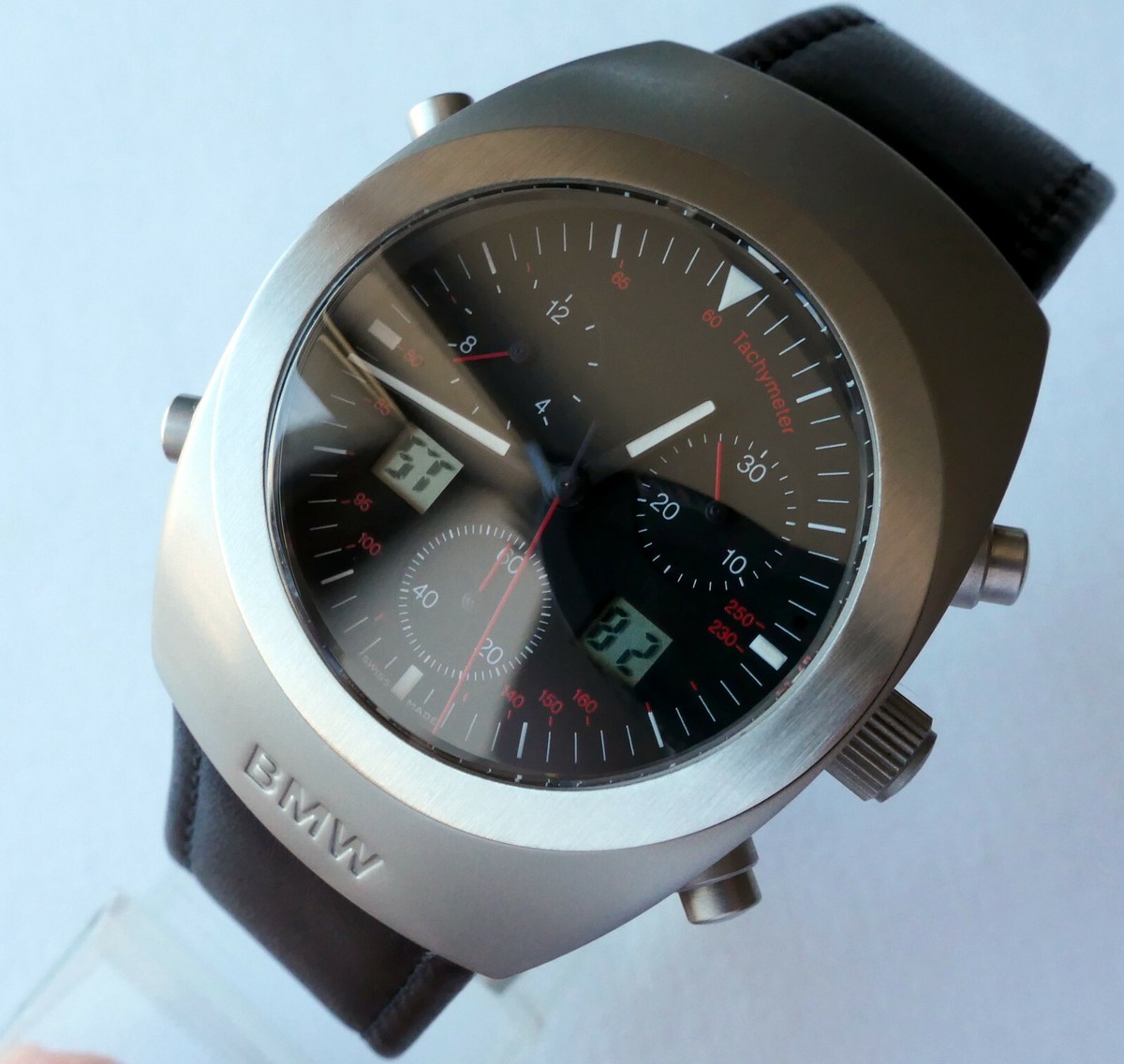 BMW Motorsport Racing Car Accessory Digital Alarm Swiss Made