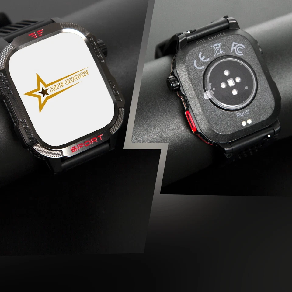 🔥Military Smart Watch for Men(Call Receive/Dial)Rugged Tactical Fitness Tracker - Image 2 of 4