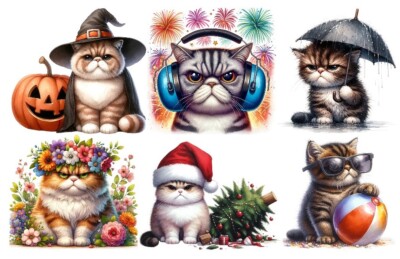 Bügelbild Bügelmotiv Katze Grumpy Cat Junge Mädchen verschiedene Größen