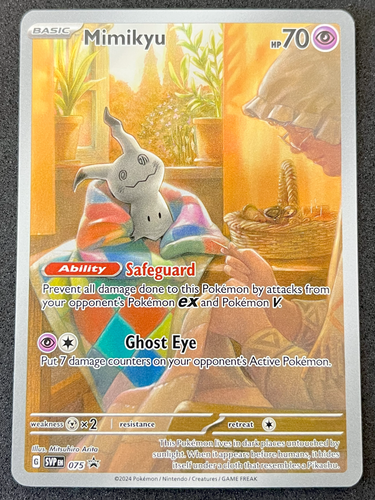 Pokemon Card Mimikyu FULL ART-SVP075 PROMO SEALED ITA-NM - Foto 5