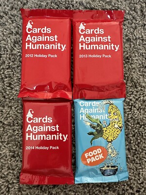 Cards Against Humanity Food Pack & 2012 2013 2014 Christmas Pack Expansion!