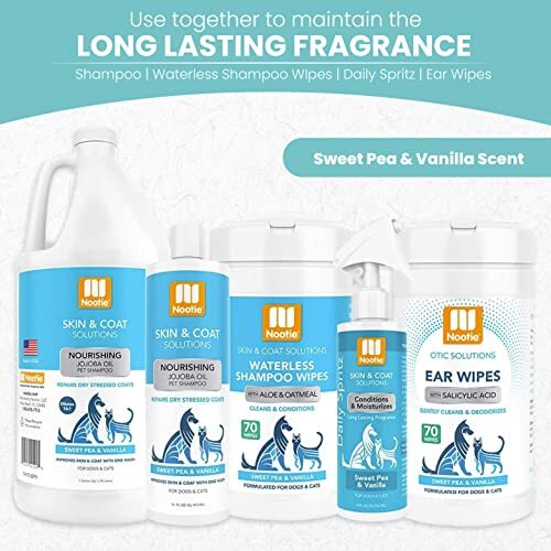 Nootie Waterless Shampoo Wipes For Dogs & Cats-Long Lasting Fragrances-Sold I...