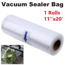  11" x 20' Vacuum Sealer Food Bag Roll Storage Embossed Food Storage Bag Pack US