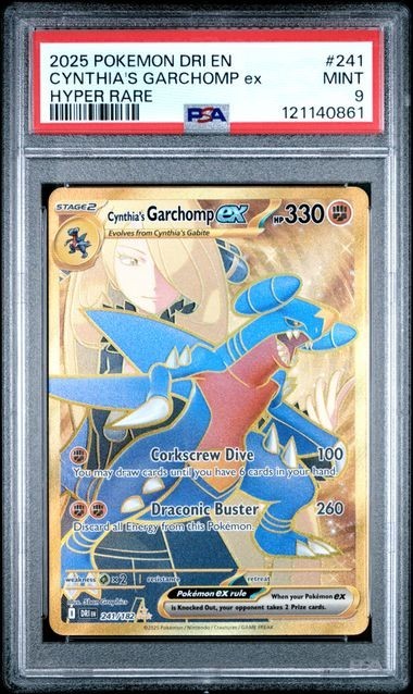 Pokémon TCG Destined Rivals Cynthia's Garchomp EX 241/182 PSA 9 | eBay