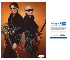 Joe Satriani & Steve Vai Signed 8x10 Photo Legendary Guitarists ACOA