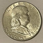 1950 50C FRANKLIN HALF DOLLAR Uncirculated 90 % Silver U.S. Coin