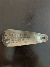 Vintage Advertising Shoe Horn GOLDFEDER S Mahanoy City PA