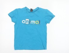 Animal Damen blau Baumwolle Stretch Basic T-Shirt Gr&ouml;&szlig;e 12
