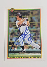 SIGNED SCOTT FLETCHER 1990 BOWMAN CARD #319 - WHITE SOX