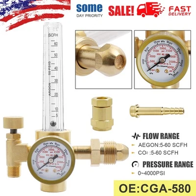 CO2 Argon Flow Meter Gas Regulator Gauge Mig Tig Welding Weld Regulator TIG MIG