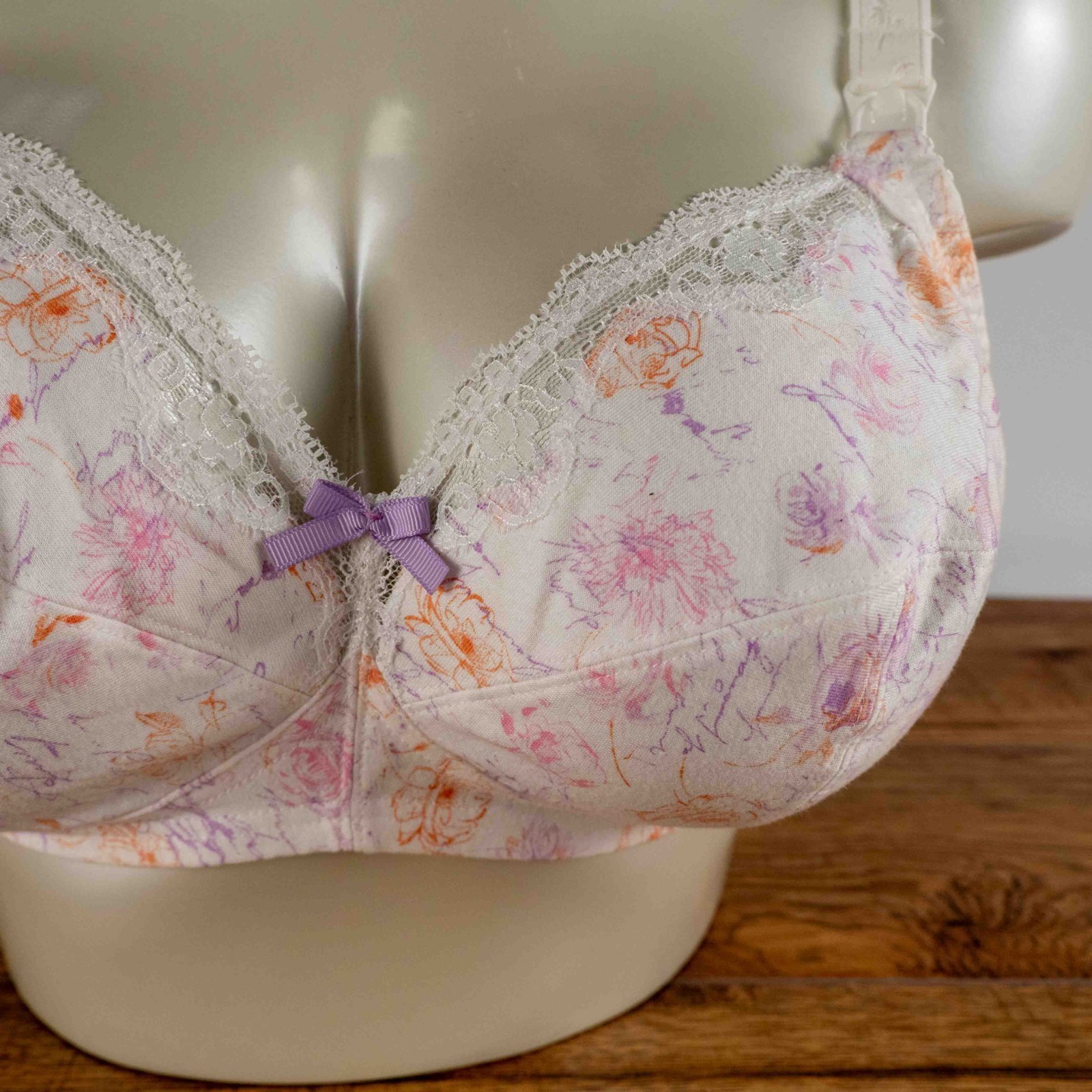 Freya White Non Padded Non Wired Floral 38D Nursing Bra New With Tag image 2
