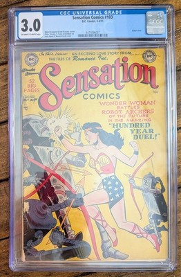 Sensation Comics #103 Wonder Woman DC Comic 1951 Golden Age CGC 3.0