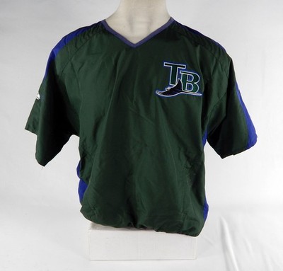 Tampa Bay Rays #2 Spiels Used Grüne Bankjacke M DP70116