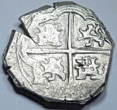 1500's-1600's Spanish 1 Reales Genuine Antique Colonial Pirate Treasure Cob Coin
