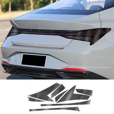 For Hyundai Elantra 2021-2023 Black Tpu Rear Tail Light Lamp Cover Trim Sticker
