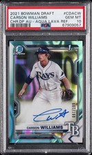 2021 BOWMAN DRAFT CHROME DP AUTOS #CDACW CARSON WILLIAMS 87/199 PSA 10 AUTO
