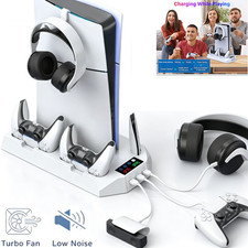 PS5 Controller Charging Station PS5 Slim Stand Cooling Fan for Sony Playstation5