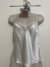 New M S Rosie women's luxurious Swiss designed 96 silk cami top Ivory size 6