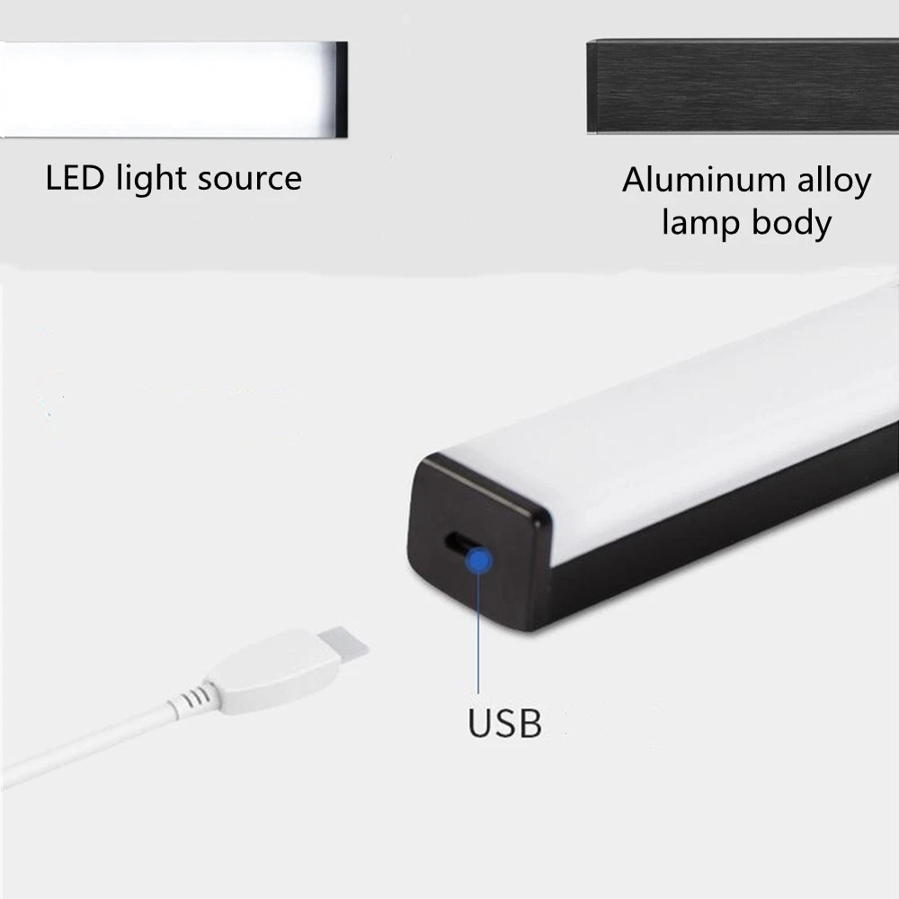 Lámpara LED empotrada lámpara de cocina luz de armario luz nocturna con detector de movimiento PIR