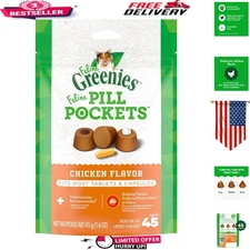Vet-Recommended Feline Pill Pockets for Cats - 45 Treats, Hassle-Free Medication