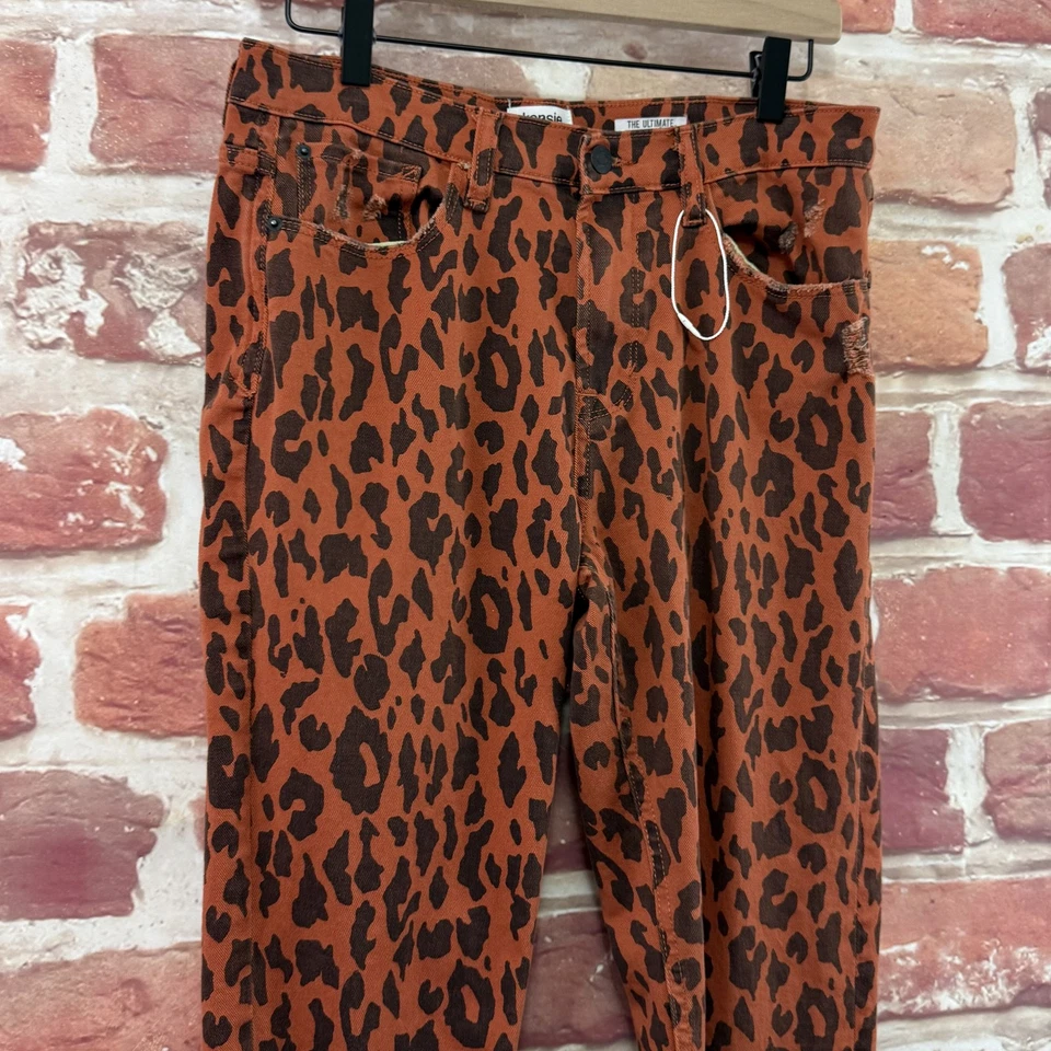 Kensie The Ultimate 高腰紧身牛仔裤女式 8 件仿旧动物印花 — 第 3/4 张图片