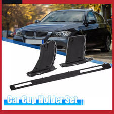 Car Cup Holder Set Trim Diver Passenger 51457138797 For Bmw Carbon Fiber Pattern