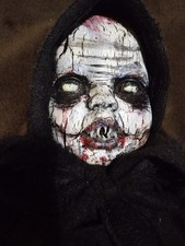 OOAK Creepy Zombie Reborn Doll 16  Horror Gothic Halloween Art Doll Hand Painted
