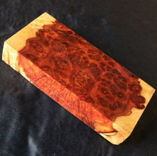 Amboyna Burl Exotic Wood Blank Knife Handle Turning 100 220 40 mm 1454