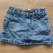 Levi Strauss Signature Girls Denim Mini Skirt skort vintage Cotton Size XS 4/5