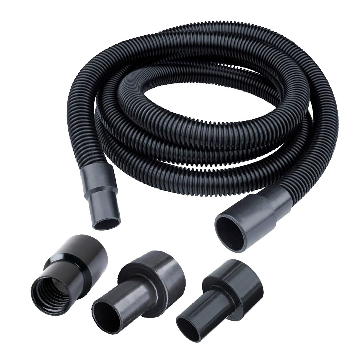 70175 10 Ft. Dust Collection Hose Kit with 5 Fittings for Woodworking Power T...