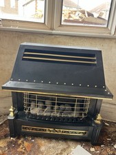 British Gas Wall Mounted Traditional Style 1990s Gas Fireplace Very Rare!