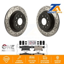 Rear Coated Drilled Slotted Disc Brake Rotors Ceramic Pad Kit For Buick Envision