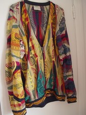 Coogi Sweater Australia Vintage Multicolor Retro Mercerised Cotton Size Large