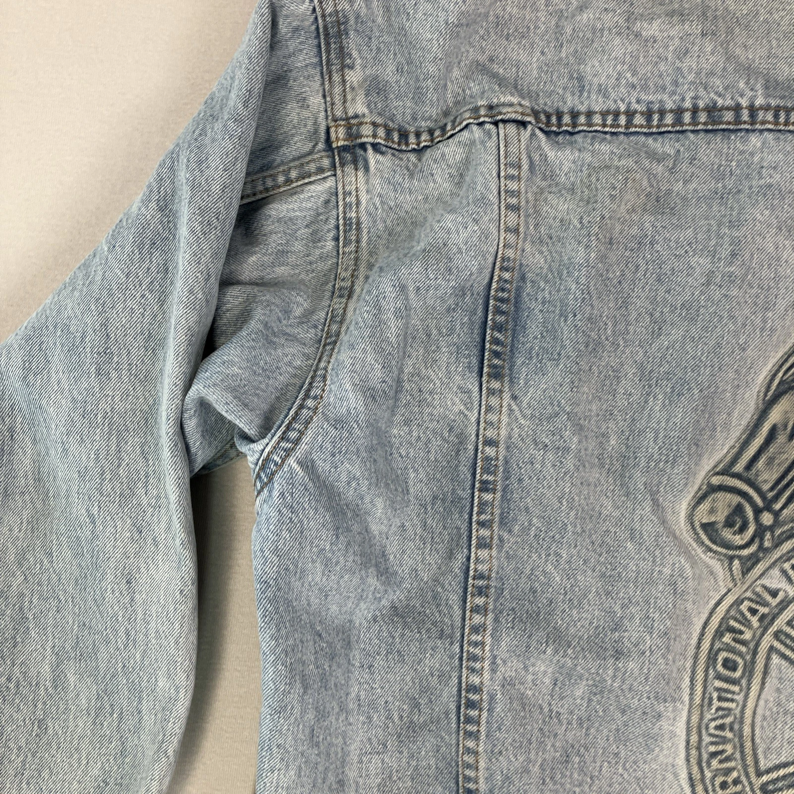 Vintage International Brotherhood Of Teamsters Denim Jacket 3-XL USA Made - product detail image 9