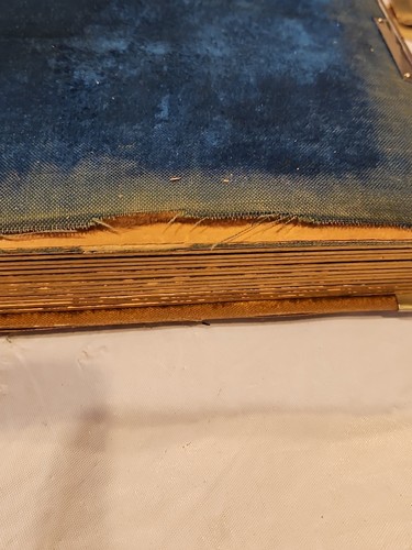 Antique Photo Album Book Metal Clasp With 11 Photos - Picture 24 of 24