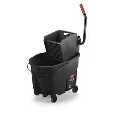 Rubbermaid Commercial 1863896 8 3/4 Gal Wavebrake Side Press Mop Bucket And