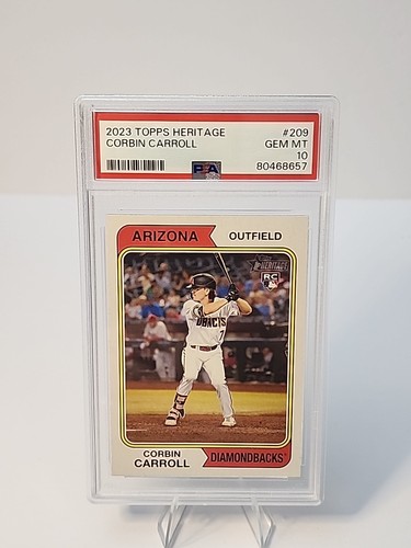 Corbin Carroll 2023 Topps Heritage Base Rookie #209 PSA 10 Diamondbacks ROY!!!